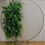 Gold Round Metal Mesh Wedding Arch Frame Moongate -200cm