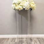 80cm 100cm Rectangle Acrylic Wedding flower stand for Table centerpiece event decoration