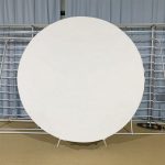 Round Spandex Cover for Wedding Arch Frame Moongate 200cm -White