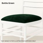 Bottle Green Crushed Velvet Chiavari Chair Removable Pad Cover