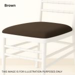 Brown Polyester Chiavari Chair Removable Pad Cover