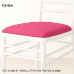 Cerise Polyester Chiavari Chair Removable Pad Cover