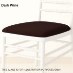 Dark Wine Polyester Chiavari Chair Removable Pad Cover
