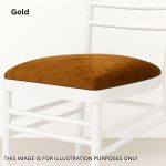 Gold Crushed Velvet Chiavari Chair Removable Pad Cover
