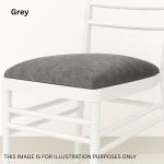 Grey Crushed Velvet Chiavari Chair Removable Pad Cover