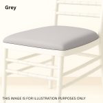 Grey Polyester Chiavari Chair Removable Pad Cover