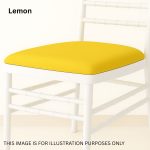 Lemon Polyester Chiavari Chair Removable Pad Cover