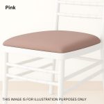 Pink Polyester Chiavari Chair Removable Pad Cover