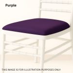 Purple Polyester Chiavari Chair Removable Pad Cover
