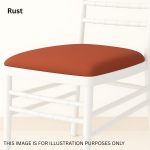 Rust Polyester Chiavari Chair Removable Pad Cover