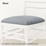 Silver Crushed Velvet Chiavari Chair Removable Pad Cover