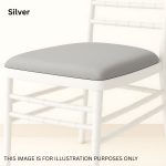 Silver Polyester Chiavari Chair Removable Pad Cover