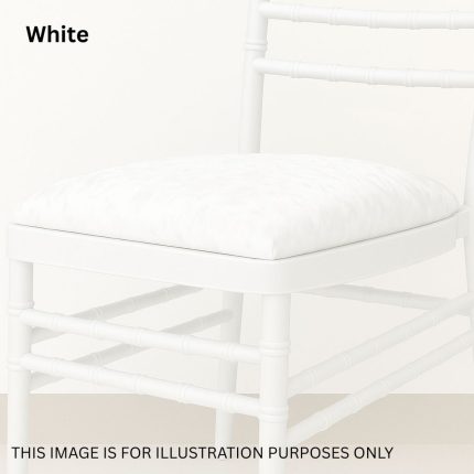 White Crushed Velvet Chiavari Chair Removable Pad Cover
