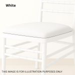 White Polyester Chiavari Chair Removable Pad Cover