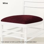 Wine Crushed Velvet Chiavari Chair Removable Pad Cover