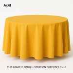 48" Round Acid Polyester Tablecloth