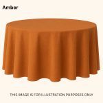 120" Round Amber Polyester Tablecloth
