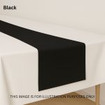 Black Polyester Table Runner