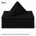 Black Polyester Napkins 19" x 19"  (10pcs)