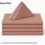 Blush Pink Polyester Printed colour Napkins (10pcs)