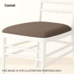 Camel Polyester Chiavari Chair Removable Pad Cover