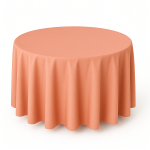 132" Round Candy Floss Polyester Tablecloth
