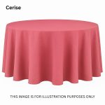 132" Round Cerise Polyester Tablecloth