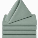 Mint Green Polyester Printed colour Napkins (10pcs)