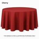 108" Round Cherry Polyester Tablecloth