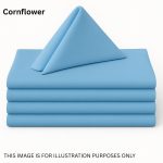 Cornflower Polyester Napkins 19" x 19" (10pcs)