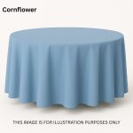48" Round Cornflower Polyester Tablecloth