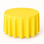 108" Round Daffodil Polyester Tablecloth