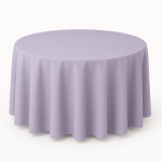 132" Round Dark Lilac Polyester Tablecloth