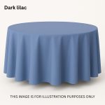 108" Round Dark Lilac Polyester Tablecloth