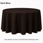108" Round Dark Wine Polyester Tablecloth