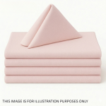 Blush Pink Polyester Printed colour Napkins (10pcs)