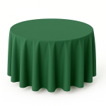 70'' Round Emerald Polyester Tablecloth
