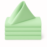 Mint Green Polyester Printed colour Napkins (10pcs)