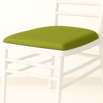 Olive Polyester Chiavari Chair Removable Pad Cover