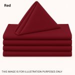 Red Polyester Napkins 19" x 19" (10pcs)