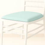 Seafoam Polyester Chiavari Chair Removable Pad Cover
