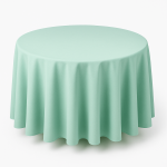132" Round Seafoam Polyester Tablecloth