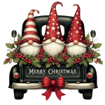 DTF Christmas Graphic Printed Sheet Heat Press Ready (25cm x 25cm)