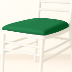 Emerald Polyester Chiavari Chair Removable Pad Cover