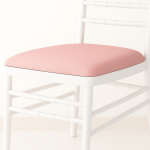 Light Pink Polyester Chiavari Chair Removable Pad Cover