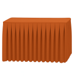 21FT (252") Amber Polyester Table Skirt