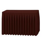 21FT (252") Brown Polyester Table Skirt