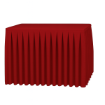 21FT (252") Cherry Polyester Table Skirt