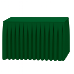 21FT (252") Emerald Polyester Table Skirt