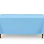 52 X 90" Sky Blue Polyester Tablecloth